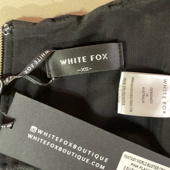 White Fox Fantasy World Bustier Pink Flame Print - Picture 4 of 5